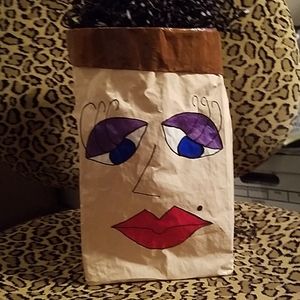 Handpainted Bag Lady gift bag